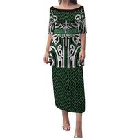 Custom Aotearoa Ngai Tahu Family Matching Puletasi and Hawaiian Shirt Maori Tribal Pattern Mix Poutama
