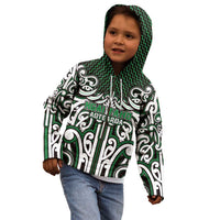 Custom Aotearoa Ngai Tahu Kid Hoodie Maori Tribal Pattern Mix Poutama LT05 - Polynesian Pride