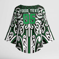 Custom Aotearoa Ngai Tahu Kimono Sleeve Blouse Maori Tribal Pattern Mix Poutama LT05 - Polynesian Pride