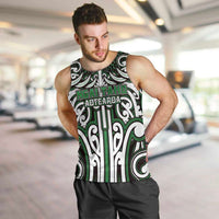 Custom Aotearoa Ngai Tahu Men Tank Top Maori Tribal Pattern Mix Poutama LT05 Green - Polynesian Pride