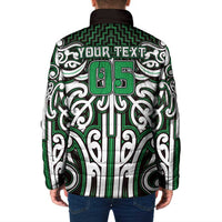 Custom Aotearoa Ngai Tahu Padded Jacket Maori Tribal Pattern Mix Poutama LT05 - Polynesian Pride