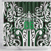 Custom Aotearoa Ngai Tahu Shower Curtain Maori Tribal Pattern Mix Poutama LT05 - Polynesian Pride