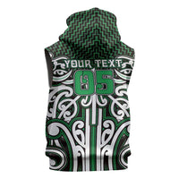 Custom Aotearoa Ngai Tahu Sleeveless Hoodie Maori Tribal Pattern Mix Poutama LT05 - Polynesian Pride
