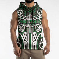 Custom Aotearoa Ngai Tahu Sleeveless Hoodie Maori Tribal Pattern Mix Poutama LT05 - Polynesian Pride