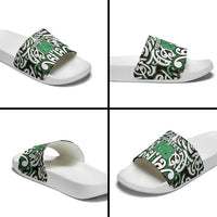 Custom Aotearoa Ngai Tahu Slide Sandals Maori Tribal Pattern Mix Poutama LT05 - Polynesian Pride