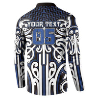 Custom Aotearoa Ngati Tuwharetoa Button Sweatshirt Maori Tribal Pattern Mix Poutama LT05 - Polynesian Pride