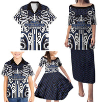 Custom Aotearoa Ngati Tuwharetoa Family Matching Puletasi and Hawaiian Shirt Maori Tribal Pattern Mix Poutama