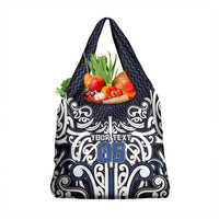 Custom Aotearoa Ngati Tuwharetoa Grocery Bag Maori Tribal Pattern Mix Poutama LT05 1-pack One Size Navy - Polynesian Pride