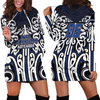 Custom Aotearoa Ngati Tuwharetoa Hoodie Dress Maori Tribal Pattern Mix Poutama LT05 - Polynesian Pride
