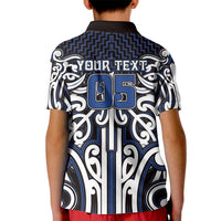 Custom Aotearoa Ngati Tuwharetoa Kid Polo Shirt Maori Tribal Pattern Mix Poutama LT05 - Polynesian Pride