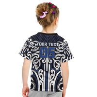 Custom Aotearoa Ngati Tuwharetoa Kid T Shirt Maori Tribal Pattern Mix Poutama LT05 - Polynesian Pride