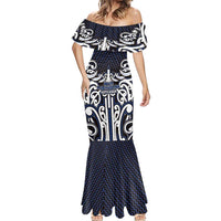 Custom Aotearoa Ngati Tuwharetoa Mermaid Dress Maori Tribal Pattern Mix Poutama LT05 - Polynesian Pride