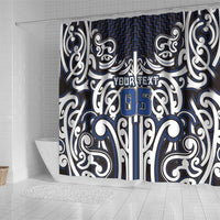 Custom Aotearoa Ngati Tuwharetoa Shower Curtain Maori Tribal Pattern Mix Poutama LT05 - Polynesian Pride