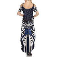 Custom Aotearoa Ngati Tuwharetoa Summer Maxi Dress Maori Tribal Pattern Mix Poutama LT05 - Polynesian Pride