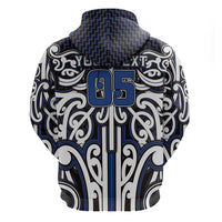Custom Aotearoa Ngati Tuwharetoa Zip Hoodie Maori Tribal Pattern Mix Poutama LT05 - Polynesian Pride