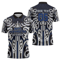 Custom Aotearoa Ngati Tuwharetoa Zipper Polo Shirt Maori Tribal Pattern Mix Poutama LT05 - Polynesian Pride