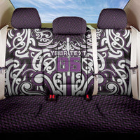 Custom Aotearoa Rangitane Back Car Seat Cover Maori Tribal Pattern Mix Poutama LT05 One Size Purple - Polynesian Pride