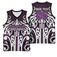 Custom Aotearoa Rangitane Basketball Jersey Maori Tribal Pattern Mix Poutama LT05 - Polynesian Pride
