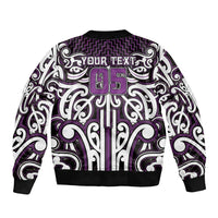Custom Aotearoa Rangitane Bomber Jacket Maori Tribal Pattern Mix Poutama