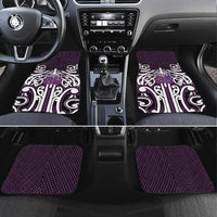 Custom Aotearoa Rangitane Car Mats Maori Tribal Pattern Mix Poutama LT05 Set 4pcs Purple - Polynesian Pride