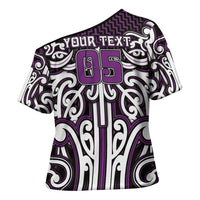 Custom Aotearoa Rangitane Cross Shoulder Shirt Maori Tribal Pattern Mix Poutama LT05 - Polynesian Pride