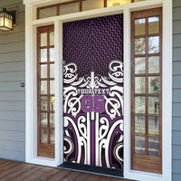 Custom Aotearoa Rangitane Door Cover Maori Tribal Pattern Mix Poutama LT05 - Polynesian Pride