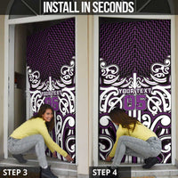 Custom Aotearoa Rangitane Door Cover Maori Tribal Pattern Mix Poutama LT05 - Polynesian Pride