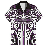 Custom Aotearoa Rangitane Family Matching Off The Shoulder Long Sleeve Dress and Hawaiian Shirt Maori Tribal Pattern Mix Poutama