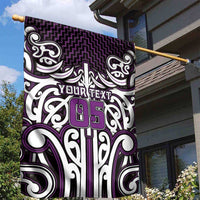 Custom Aotearoa Rangitane Garden Flag Maori Tribal Pattern Mix Poutama LT05 - Polynesian Pride