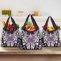 Custom Aotearoa Rangitane Grocery Bag Maori Tribal Pattern Mix Poutama LT05 3-pack One Size Purple - Polynesian Pride