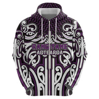 Custom Aotearoa Rangitane Hoodie Maori Tribal Pattern Mix Poutama LT05 - Polynesian Pride