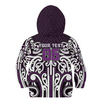 Custom Aotearoa Rangitane Kid Hoodie Maori Tribal Pattern Mix Poutama LT05 - Polynesian Pride