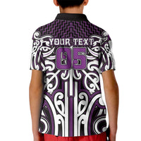 Custom Aotearoa Rangitane Kid Polo Shirt Maori Tribal Pattern Mix Poutama LT05 - Polynesian Pride