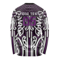 Custom Aotearoa Rangitane Long Sleeve Shirt Maori Tribal Pattern Mix Poutama LT05 - Polynesian Pride