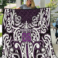 Custom Aotearoa Rangitane Quilt Maori Tribal Pattern Mix Poutama LT05 Purple - Polynesian Pride