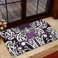 Custom Aotearoa Rangitane Rubber Doormat Maori Tribal Pattern Mix Poutama LT05 - Polynesian Pride