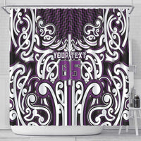 Custom Aotearoa Rangitane Shower Curtain Maori Tribal Pattern Mix Poutama LT05 - Polynesian Pride