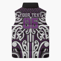 Custom Aotearoa Rangitane Sleeveless Puffer Jacket Maori Tribal Pattern Mix Poutama LT05 - Polynesian Pride