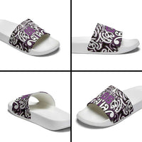 Custom Aotearoa Rangitane Slide Sandals Maori Tribal Pattern Mix Poutama LT05 - Polynesian Pride