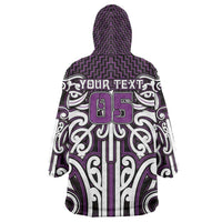 Custom Aotearoa Rangitane Wearable Blanket Hoodie Maori Tribal Pattern Mix Poutama LT05 - Polynesian Pride