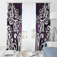 Custom Aotearoa Rangitane Window Curtain Maori Tribal Pattern Mix Poutama LT05 - Polynesian Pride