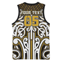 Custom Aotearoa Taranaki Basketball Jersey Maori Tribal Pattern Mix Poutama LT05 - Polynesian Pride