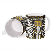 Custom Aotearoa Taranaki Ceramic Mug Maori Tribal Pattern Mix Poutama LT05 - Polynesian Pride