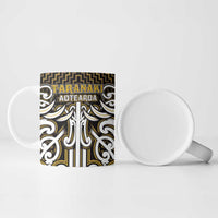 Custom Aotearoa Taranaki Ceramic Mug Maori Tribal Pattern Mix Poutama LT05 - Polynesian Pride