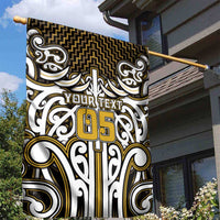 Custom Aotearoa Taranaki Garden Flag Maori Tribal Pattern Mix Poutama LT05 - Polynesian Pride