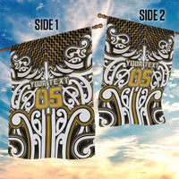 Custom Aotearoa Taranaki Garden Flag Maori Tribal Pattern Mix Poutama LT05 - Polynesian Pride