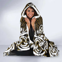 Custom Aotearoa Taranaki Hooded Blanket Maori Tribal Pattern Mix Poutama LT05 - Polynesian Pride
