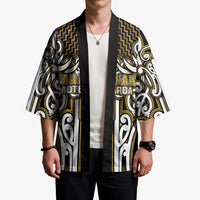 Custom Aotearoa Taranaki Kimono Maori Tribal Pattern Mix Poutama LT05 - Polynesian Pride