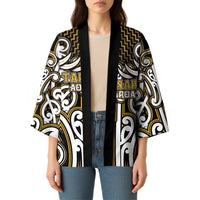 Custom Aotearoa Taranaki Kimono Maori Tribal Pattern Mix Poutama LT05 - Polynesian Pride