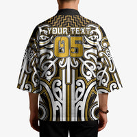 Custom Aotearoa Taranaki Kimono Maori Tribal Pattern Mix Poutama LT05 - Polynesian Pride
